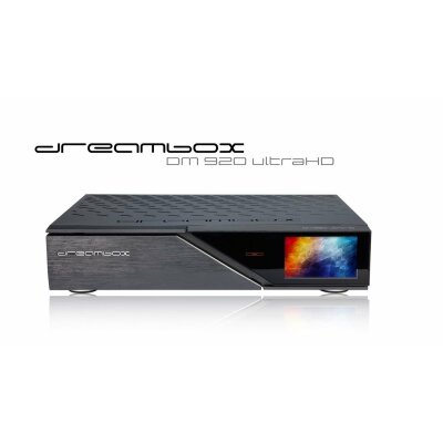 Dreambox DM920 UHD 4K E2 Linux PVR Receiver mit 1 x DVB-S2X FBC MultiStream Twin Tuner, B-Ware wie NEU