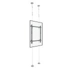 myWall LCD - LED - Plasma - TV - Halterung mit Seilsystem (Decken-Boden Montage (Decken-Boden Montage) 42 - 75 Zoll (107 - 190 cm) VESA, schwarz