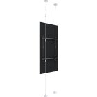 myWall LCD - LED - Plasma - TV - Halterung mit Seilsystem (Decken-Boden Montage (Decken-Boden Montage) 42 - 75 Zoll (107 - 190 cm) VESA, schwarz