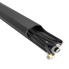 conecto Kabelkanal mit 3M Klebeband selbstklebend selbsthaftend zum Kleben oder Schrauben aus hochwertigem PVC (Länge 100cm, Breite 6cm, Höhe 2cm) schwarz, B-Ware wie NEU
