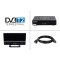 Vantage VT-93 DVB-T2 Receiver inkl. 3 Monate gratis Freenet TV (Private Sender in HD), PVR Ready, Full-HD 1080p, HDMI, Mediaplayer, USB 2.0, 12V tauglich, 2m HDMI Kabel und DVB-T2 Zimmerantenne