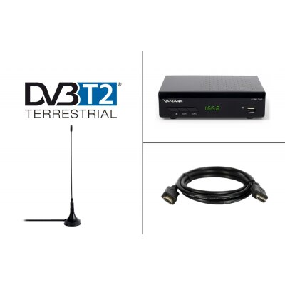 Vantage VT-92 DVB-T/T2 Reciever, empfang aller freien SD und HD DVB-T