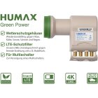 Humax Green Power Quattro-LNB, Stromspar-LNB, Satelliten...