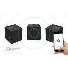 eBIRD WLAN-Lautsprecher mit Chromecast Built-in für kabelloses Musikstreaming | kompatibel mit Android und iOS | Multiroom fähig | Google Home | Spotify Connect | 10 Watt Box | schwarz (3-Raum Set)