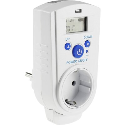 Thermostat Digital für Steckdose 230V Stecker-Thermostat für Infrarot- Heizung Klimageräte Ventilatoren Terrarium Aquarium mit Display