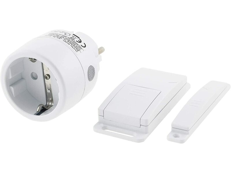 ChiliTec Funk Abluft-Steuerung Set mit Magnet Kontaktschalter Dunstabzug Küche Kamin Ofen 230V Universal bis 2000Watt Weiß