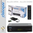 Ankaro DSR 2100 digitaler Full HD 1080p Satelliten Receiver schwarz mit USB Mediaplayer/HDMI/Scart/LED Display / 12V Netzteil ideal für Camping