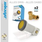 ANKASAT - ANK Premium UV Single LNB + Wetterschutz Kappe,...