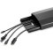 PureMounts® Kabelkanal Kunststoff mit Klebeband + Schrauben/Dübel, 100cm, schwarz