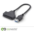 conecto, USB 3.0 auf SATA Adapter, Konverter für 2.5...